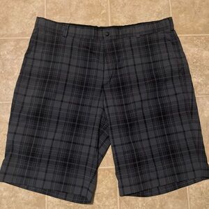 Nike Golf Tour performance Dri fit gray plaid shorts